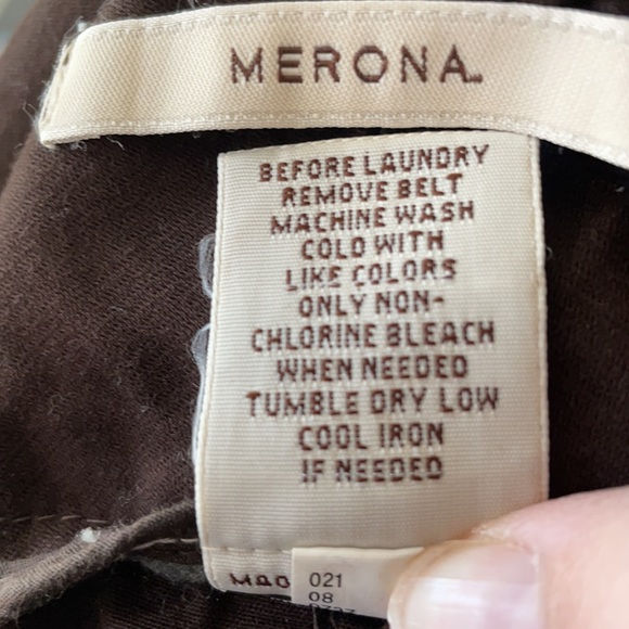 Merona size 24W pants. 97% cotton. Brown in color - Picture 6 of 7